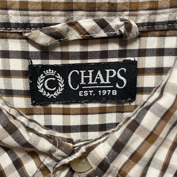 Chaps men shirt sleeve button down casual shirt size XL - Picture 3 of 9